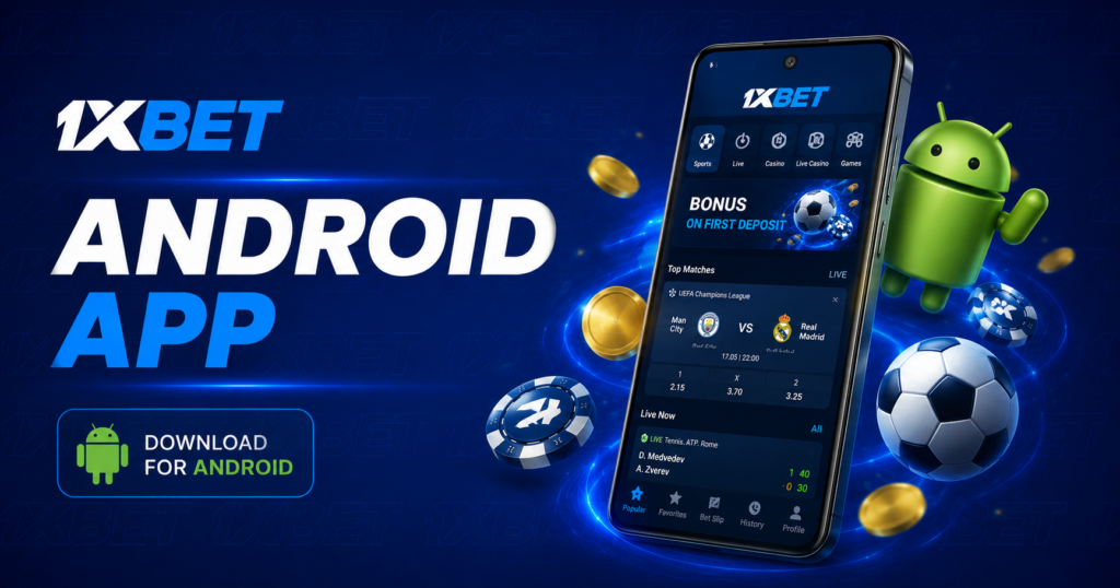 اینڈرائیڈ کے لیے 1xBet ایپ ڈاؤن لوڈ کریں